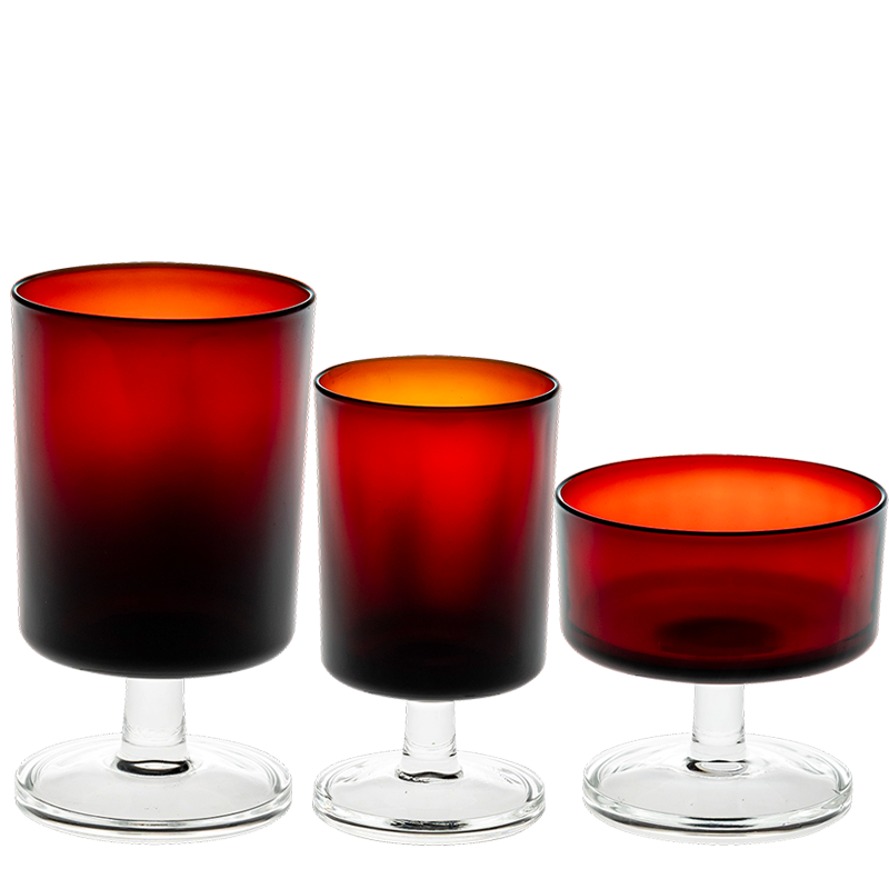 Verres Vintage Suède Rouge