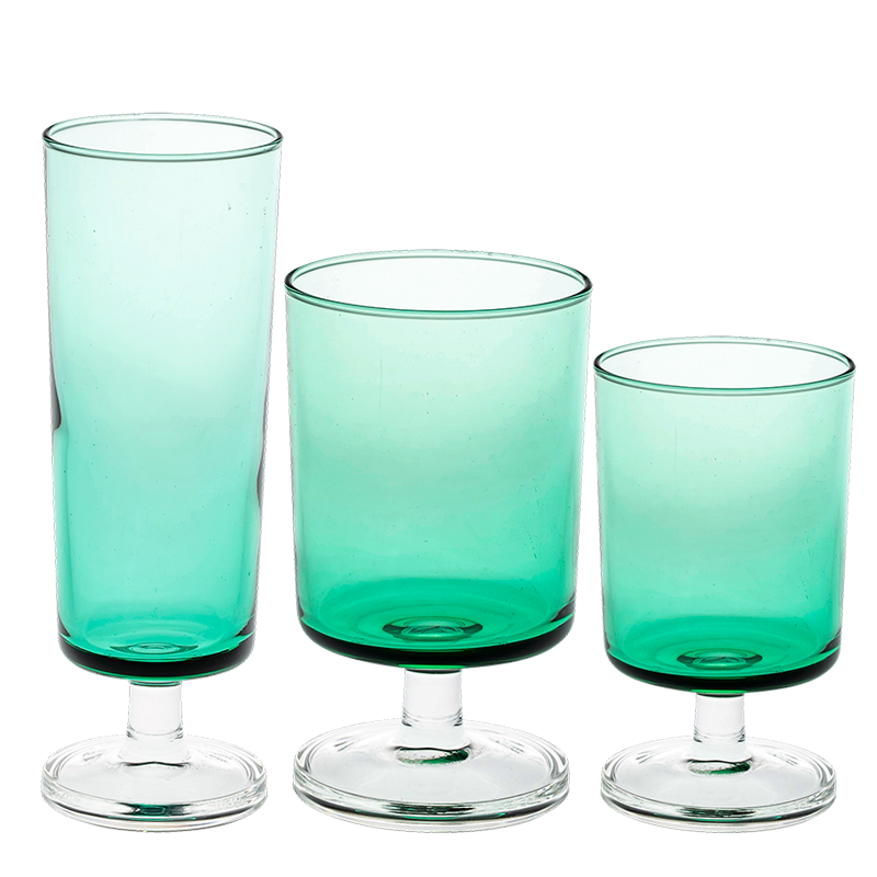 Verres Vintage Suède Vert