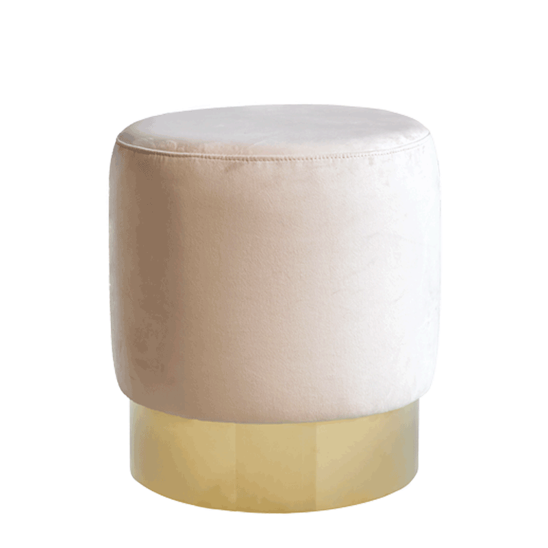 Pouf Luxor beige Ø 40 cm H 45 cm